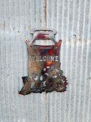 Welcome Milk Can