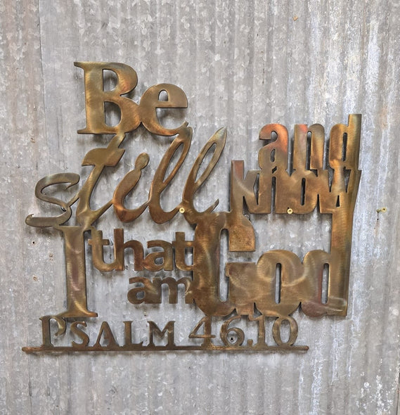 Be Still And Know That I am God Metal Wall Décor Sign