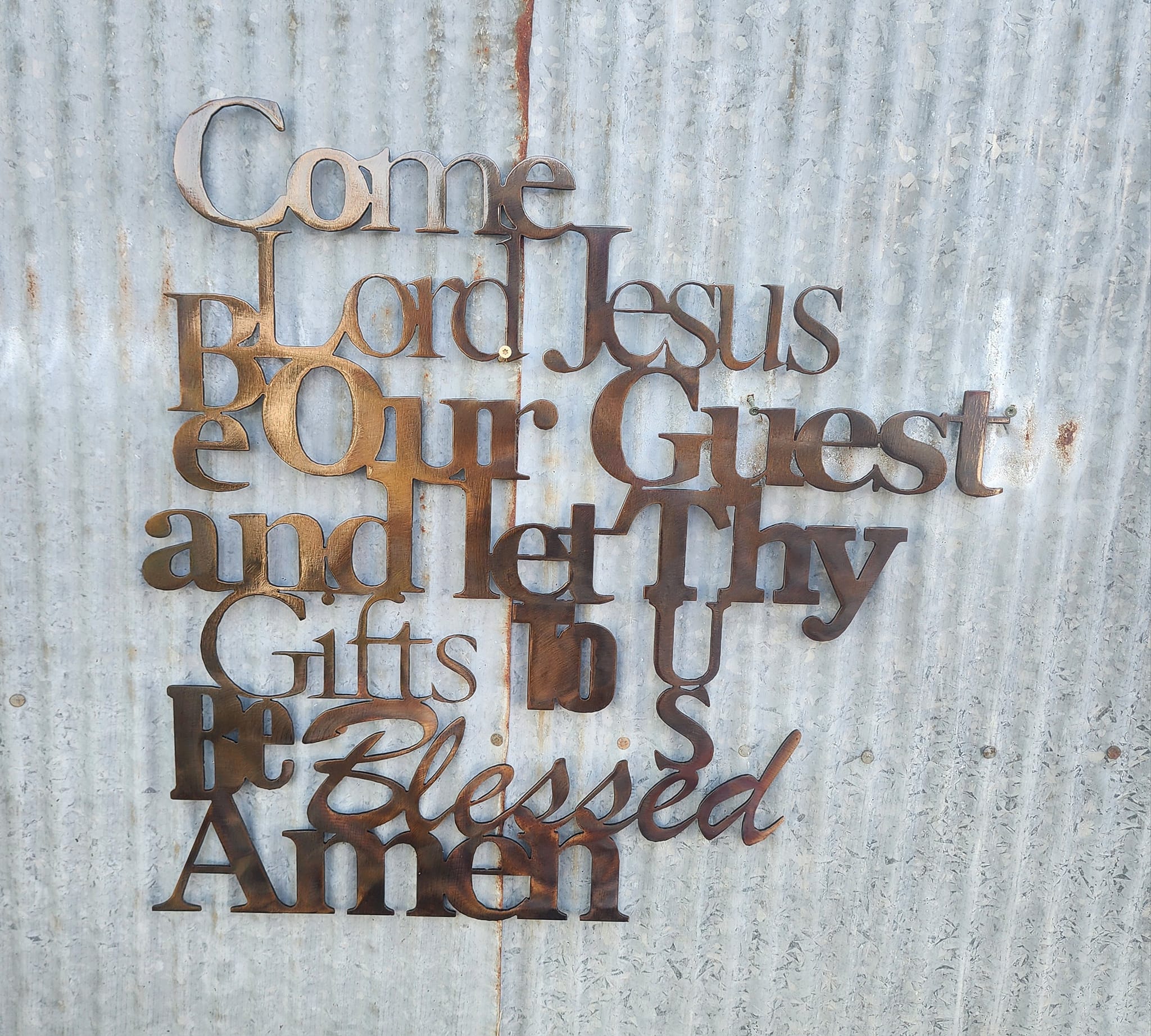 Come Lord Jesus" Metal Wall Sign