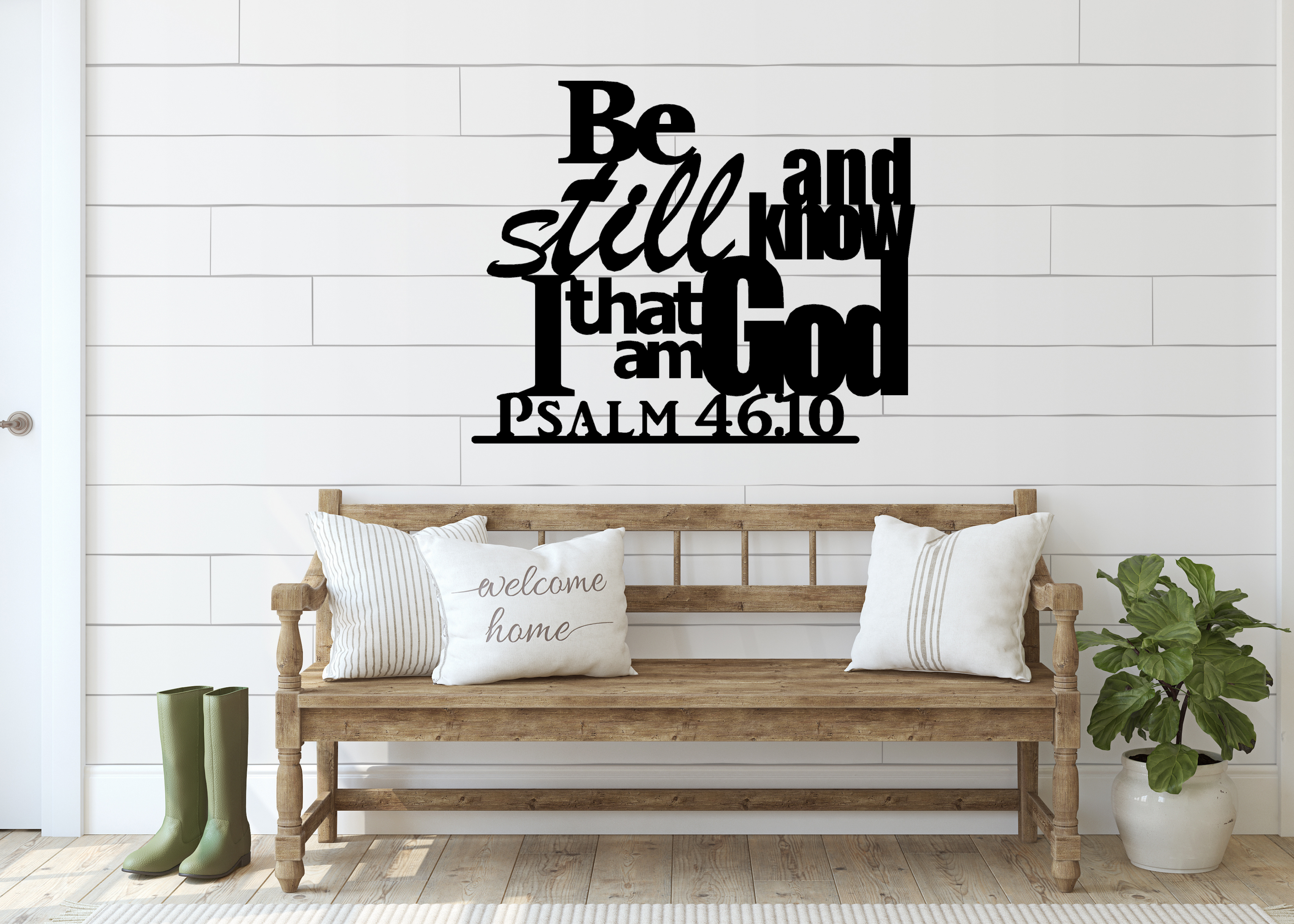 Psalm 46:10 Metal Verse Home Decor Sign. Be Still and Know that I am God Metal Sign. LAG Metal Worx
