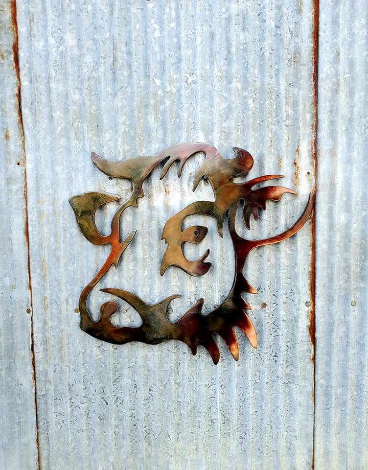 Metal Cow Head