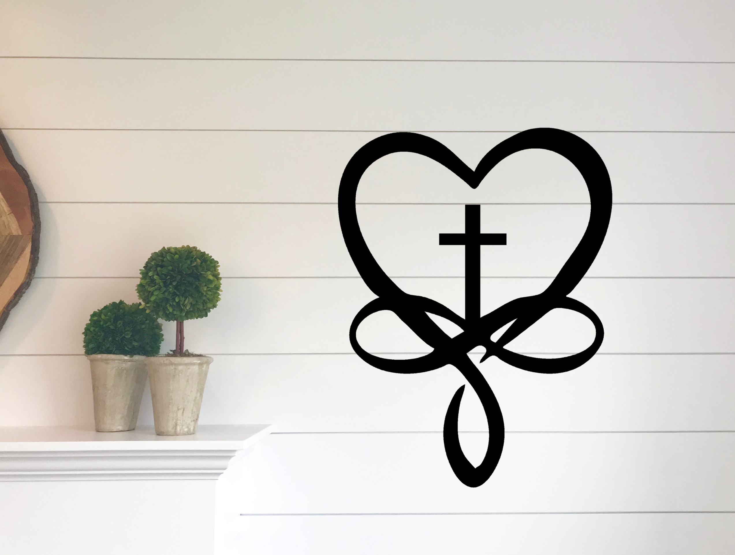 Metal Infinity Heart Sign - Metal Infinity Symbol and Heart Wall Decor