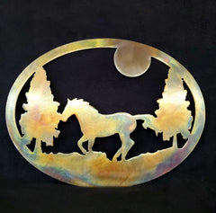 Horse-Moon-Tree Oval - LAG Metal Worx